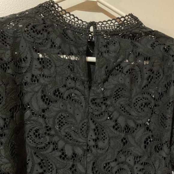 Black Lace Party Ready Express Blouse - Picture 4 of 4